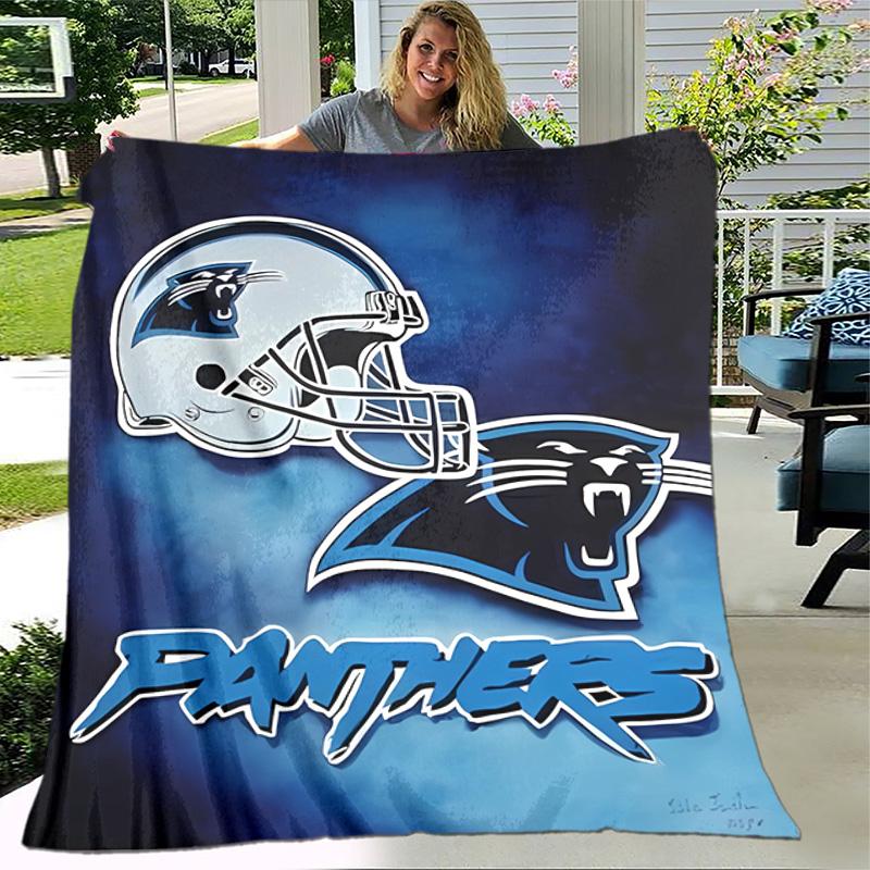 1pc Blanket - Carolina Panthers Print Design, Lightweight Blanket for Sofa, Bed- Soft &Warm, Gift for All Seasons