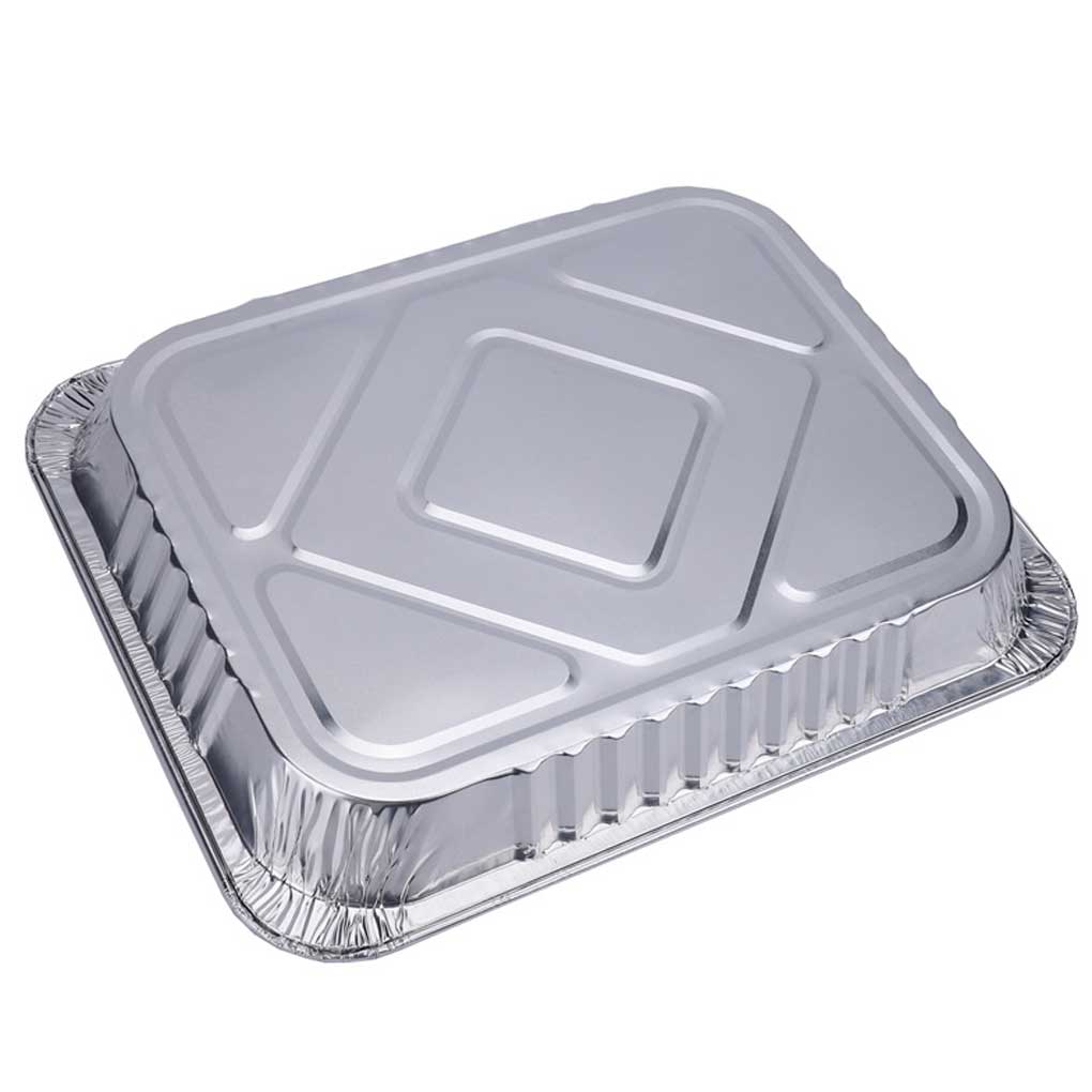 12Pcs Disposable Aluminum Foil Food Container Rectangle Packing Box Multi-use Takeaway Cooking Liners Microwave