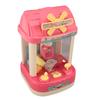 Miniature Doll Grabber Machine 6 Dolls Windmill Type Electric Doll Grabber Toy for Kids Pink