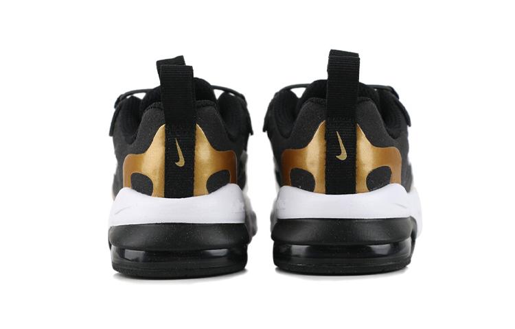 Nike Air Max 270 Cushioning Low Top Running Shoes Black Gold Infant And Toddler CD2654-005