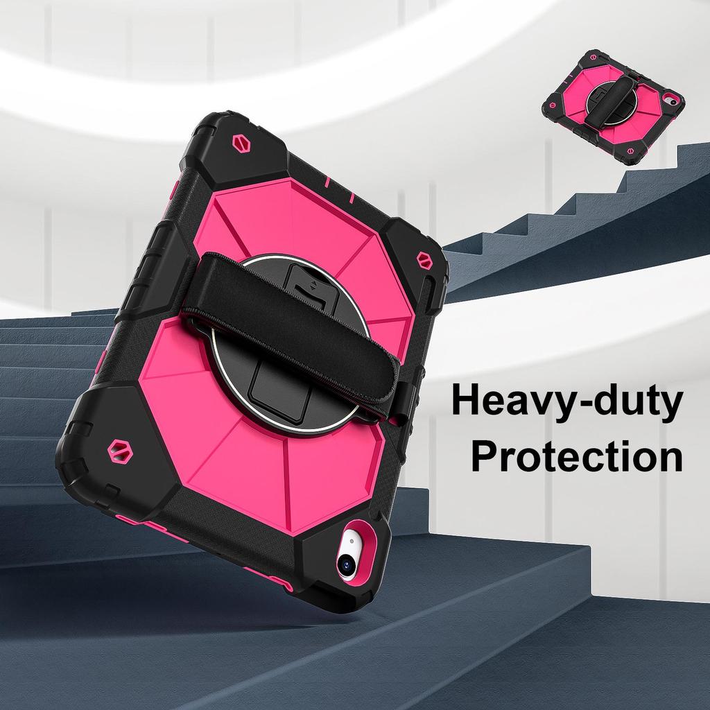 iPad 10th Tablet Protective Case with Rotating Bracket and Shoulder Strap