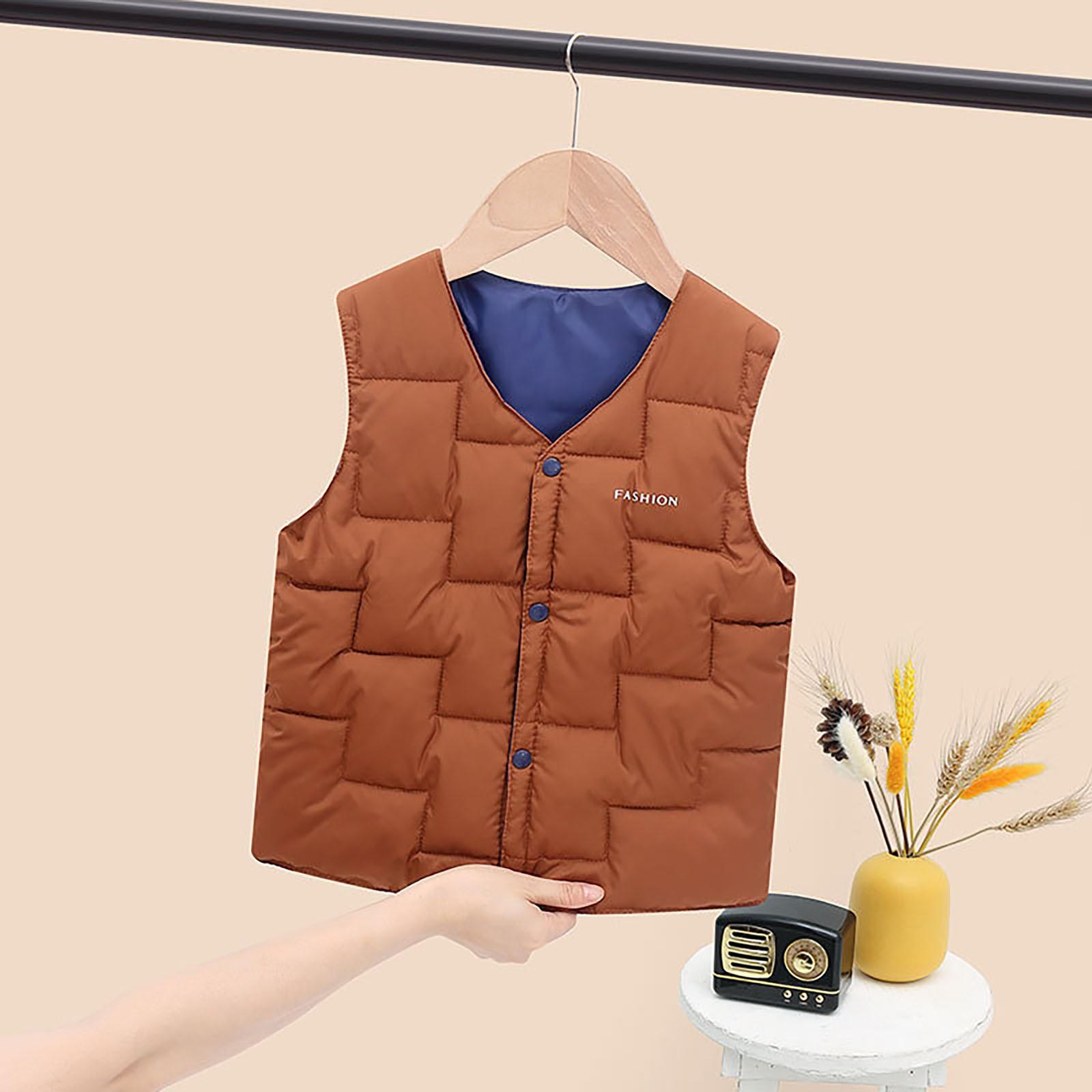 Children s Puffer Vest Lightweight Quilted Sleeveless Jacket Toddler Baby Outerwear Warm Insulated Waistcoat for Boys Girls Autumn Winter 160