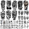 MAYCREATE® 38 Sheets Temporary Tattoo Sticker For Men Black Tatto Sticker Beast On Arm Waterproof Large Tattoo Stickers Assorted Tatto Sticker