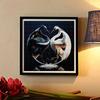 New Arrival 5D DIY Full Circle Diamond Painting "Black and White Double Cranes" Embroidery Cross Stitch Home Decor Gift