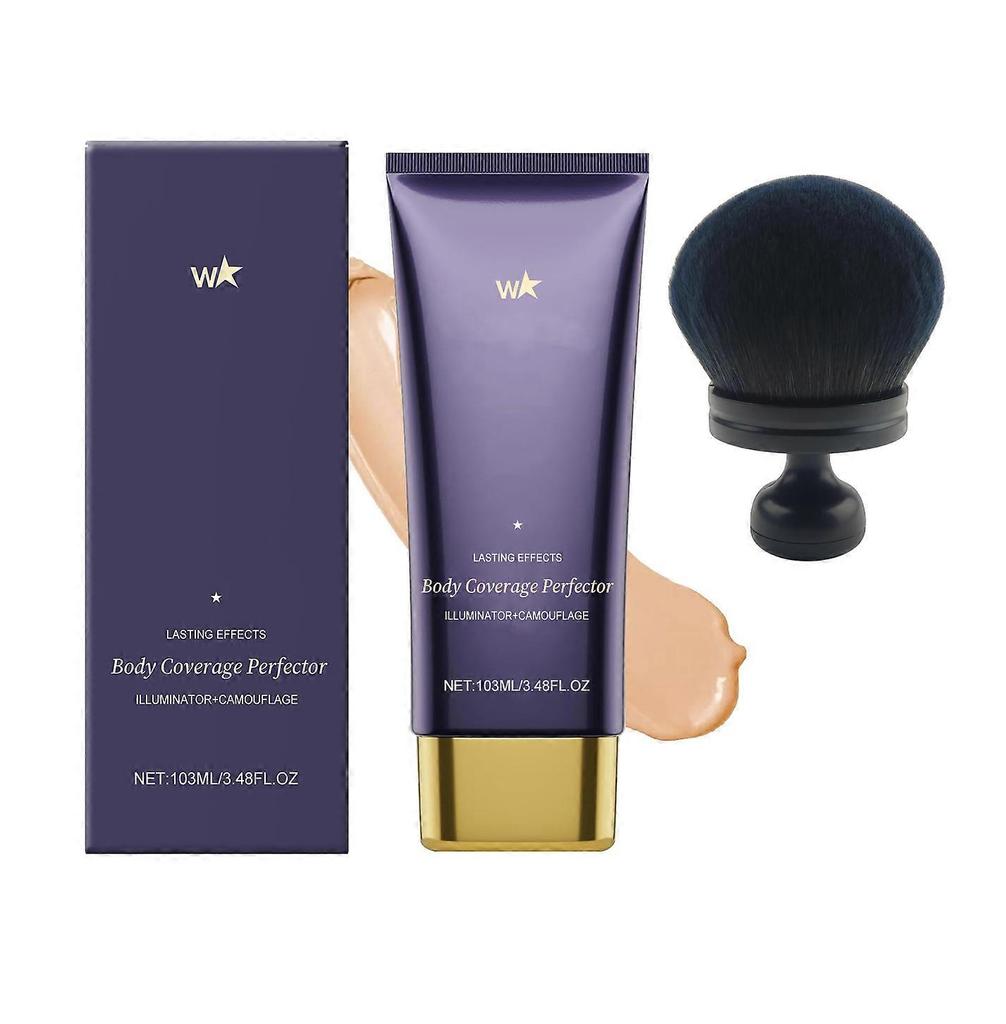 Körperabdeckungs-Perfector mit Pinsel | Wasserfeste & Transferbeständige Körper-Make-up, Langanhaltende Tattoo-Abdeckcreme für Beine & Körper, Vollabdeckung Cr