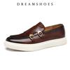 Men's Monk Shoes High Quality Crocodile Grain Men Leather Shoes British Style Loafers Monk Shoes New Men Driving Flats