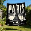 1pc Paris Eiffel Tower Outdoor Soft Polyester Flannel Throw Blanket Versatile for All Seasons , Soft , Cozy , Warm All Season Quilted Throw ,