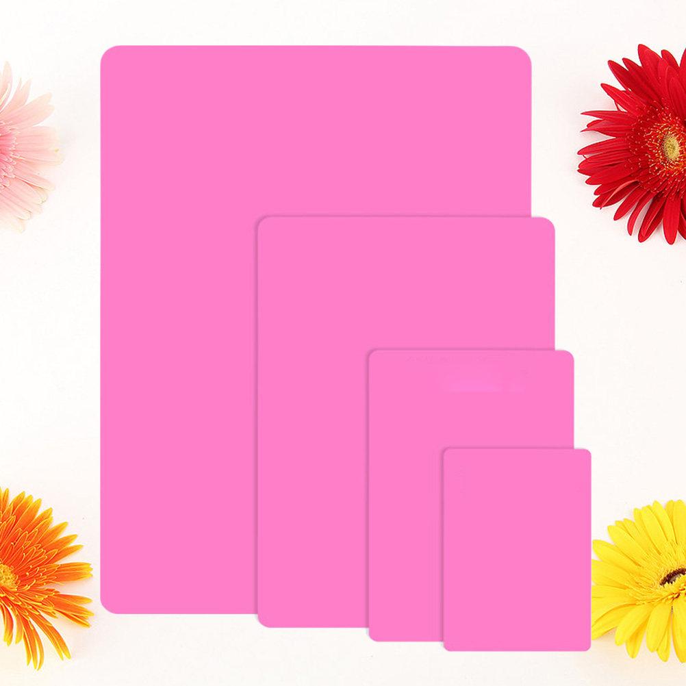 4Pcs Silicone Mat Resin Casting Sheets Large Flexible Silicone Sheet for Resin Jewelry Casting Pendant Bracelet Making Desk