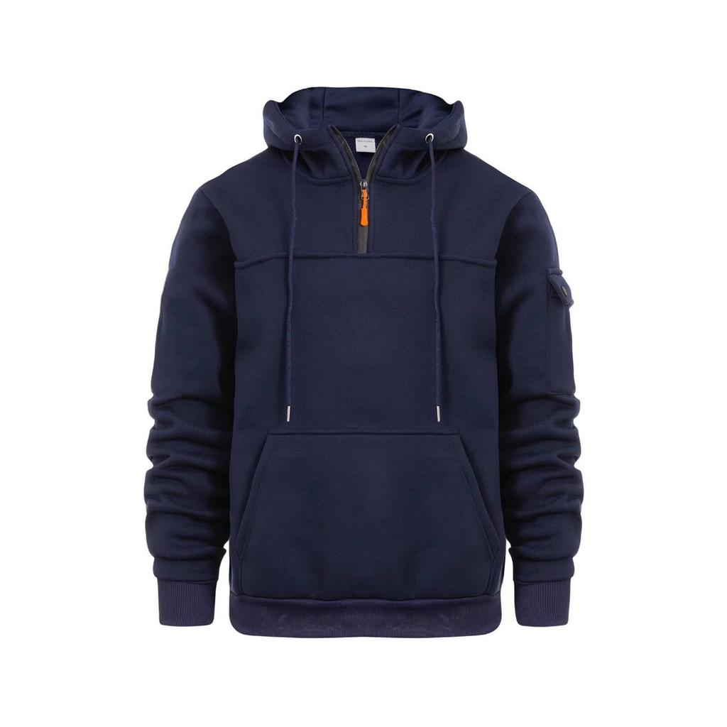 Frühlings- und Herbst Herren Lockerer Hoodie Hoodie Halbreißverschluss Pullover Herren Sport- und Freizeit-Hoodie