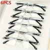 6PCS-Ultra-Light Rimless Reading Glasses for Men & Women - HD Presbyopic Readers