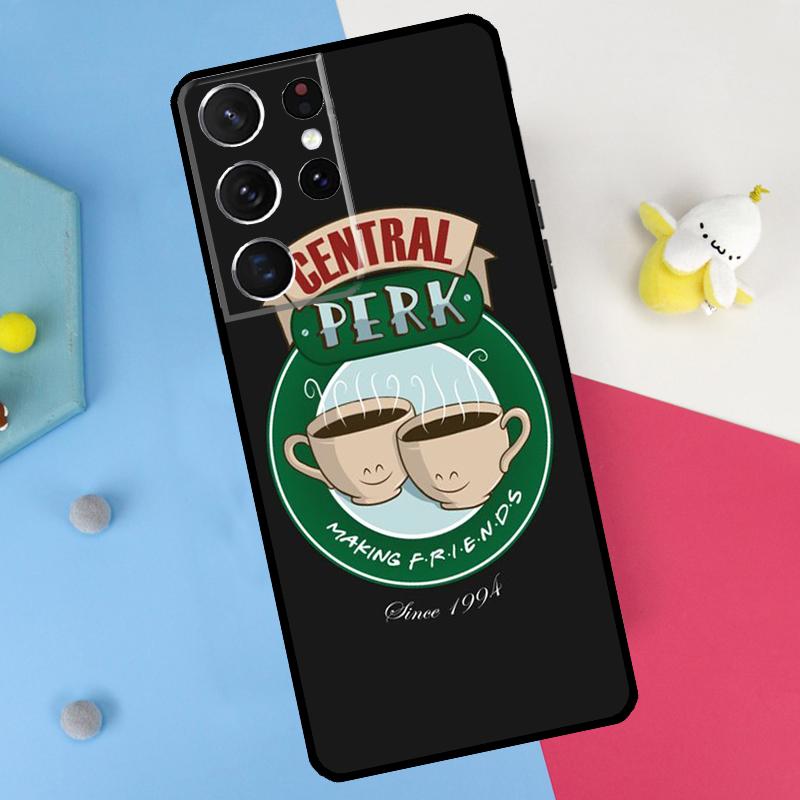 Central Perk Friends Back Case For Samsung Galaxy S26 S25 S24 S21 S22 S20 Ultra S10 Plus S23 FE S25 FE Soft Cover
