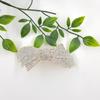 Cubic Ribbon Gold Half-Up Hair Clip Automatic Pin