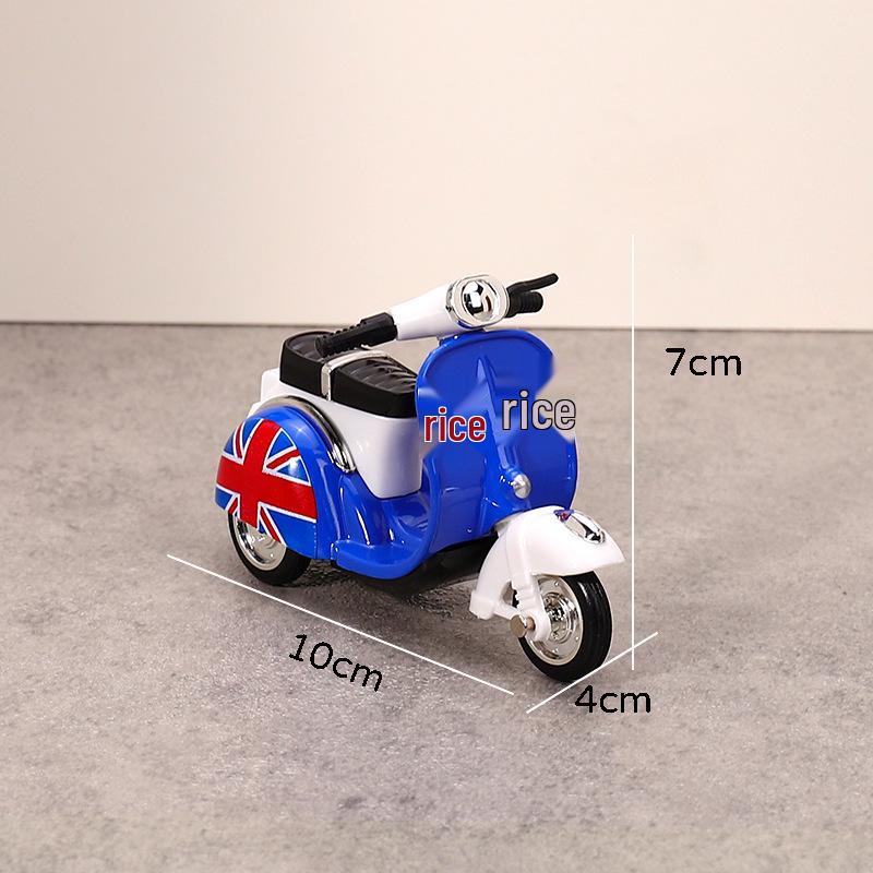 Retro Alloy Pull-Back Motorcycle Scooter Model Toy for Kids