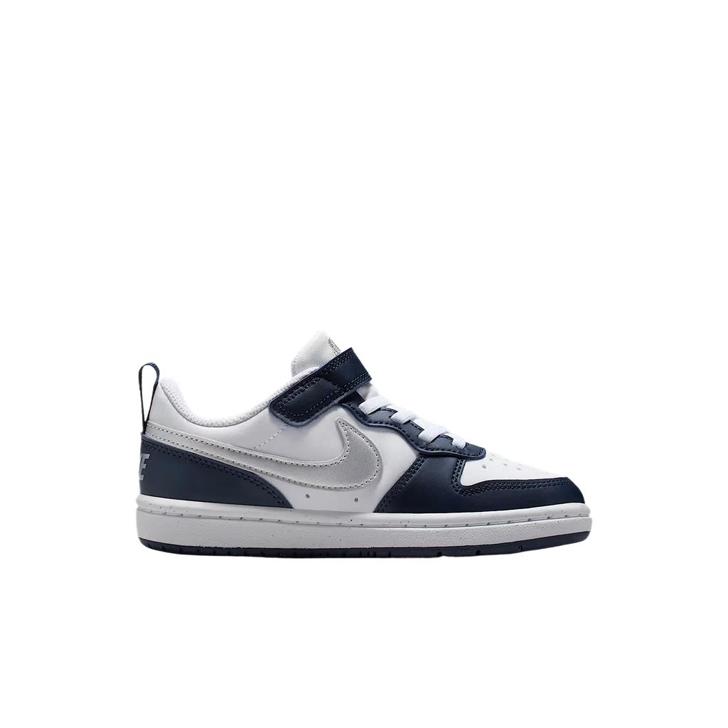 Nike Court Borough Low Recraft PS White Metallic Silver Kids Sneakers DV5457-135