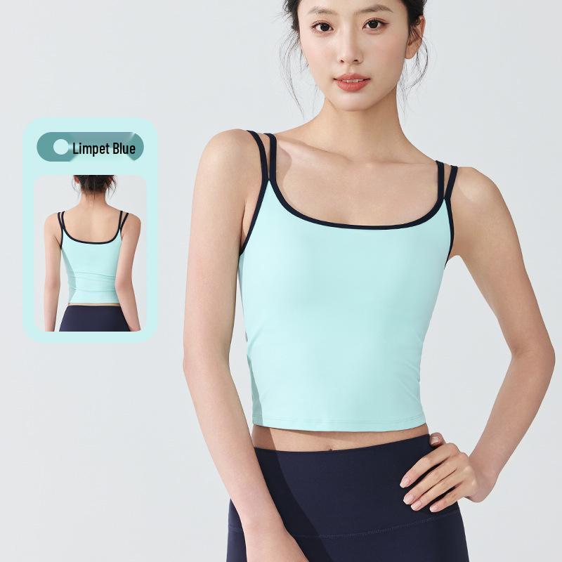 NULS Kryddig Tjej Färgblock Sportlinne med Fast Kupa för Kvinnor