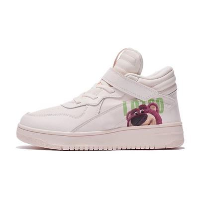 Li Ning Disney X  Youth Strawberry Bear Mid-Top Sneakers Kids Sneakers Pink Apricot YKCR184-16