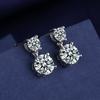 2026 Earrings Women's Inlaid Zircon Geometric Earrings, Fashionable and Simple Round Stud Earrings, Jewelry.