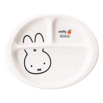 Kaneshotouki Dick Bruna Geteilter Mittagsteller Spülmaschine Mikrowelle Miffy Apfel Hergestellt in 242107 „Miffy“ Teller, Teller, Teller, Kindergeschirr, Sicher, Sicher,