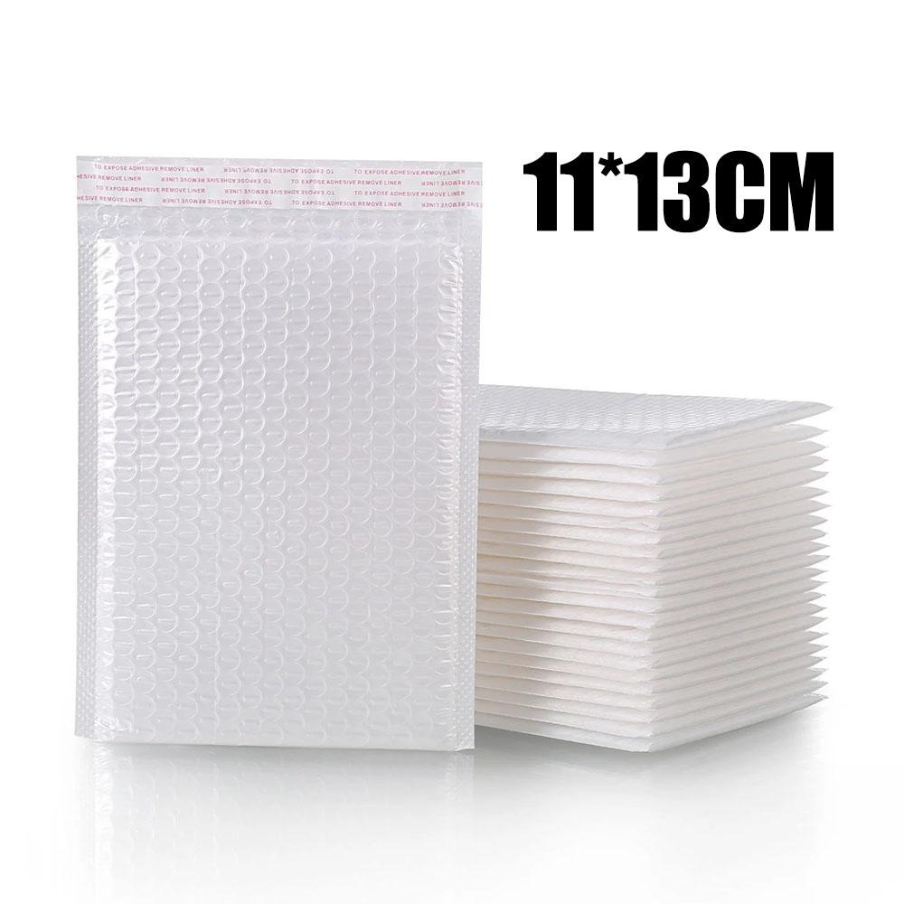 

100 шт. Пузырчатые почтовые пакеты Оптом Белый Мягкий Конверт для Упаковки Отправки Подарков Самоклеящиеся Транспортные Пакеты Пузырчатый Конверт 100PCS