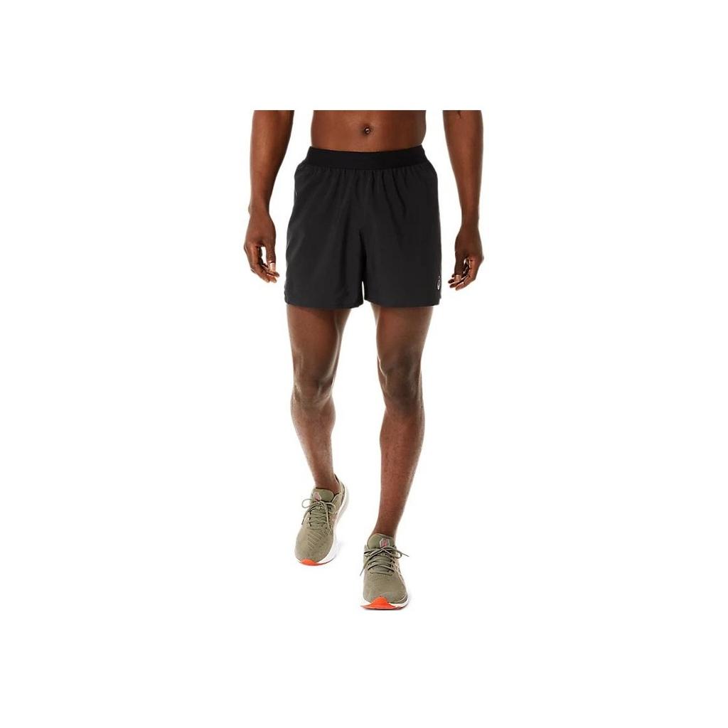 Asics Brand Logo Print Breathable Slim Fit Drawstring Sports Shorts Men Bottoms Black 2011C614-001