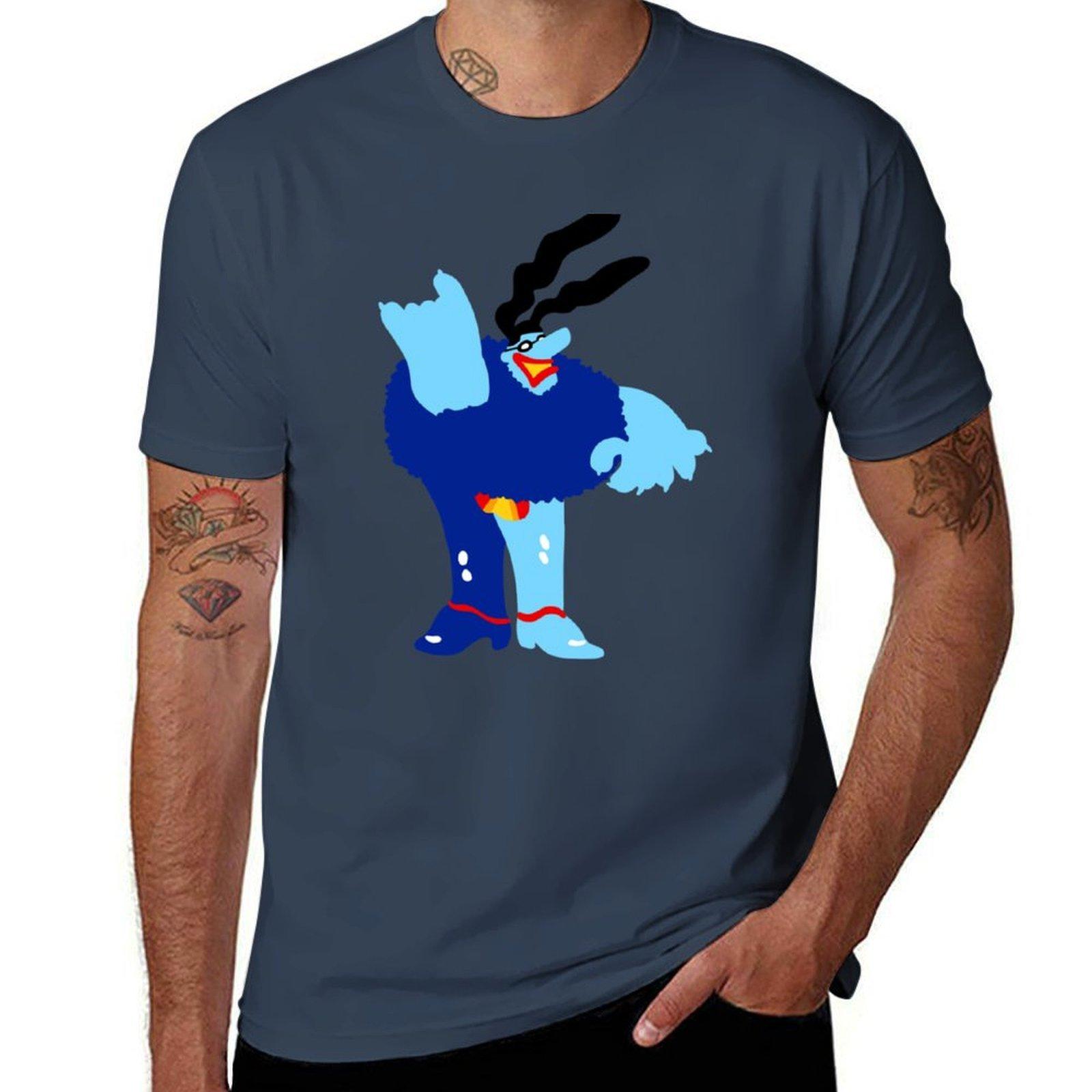 Minimal Blue Meanie TShirt Comfortable Daily Wear Tee S