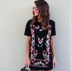 Summer Fashion Women Printed Shortsleeve Long Tshirt With Casual Round Neck For Comfortable Wear