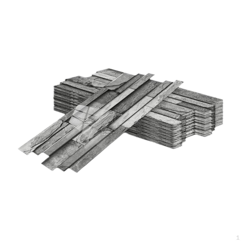 Carta da Parati Autoadesiva Effetto Mattoncino Finto 48 Pezzi per Camera da Letto e Armadietti