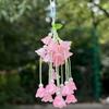Exquisite Simulated Lily Of The Valley Pendant  Chinese Style Gradient Flower Keychain Car Ornaments For Women Bag Decoration