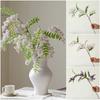 Creative Multicolor Artifiical Locust Flowers Green Leaves Silk Petal Simulation Flower Photo Props DIY Faux Flower Gift