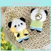 Panda Plush Sunflower Toys Bag Hanging Accessories Keychain Pendant Souvenir