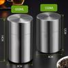 LILIWER Tea Caddy, Tea Canister, Tea Storage Container, 304 Stainless Steel Tea Canister with Double Lid Design for Superior Airtightness, Light