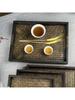 Thai Style Rattan Wooden Tray Southeast Asian Beauty Salon Hotel Tea Cup Storage Serving Tray