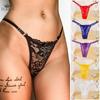 Sexy Lace Adjustable Thongs for Women Low Rise Hollow Out Briefs Female Breathable Underpants Perspective Sexy Lingerie