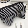 1pc INS Striped Devil Horn Pencil Case Large Capacity Portable Pen Bag Pencil Pouch Gift