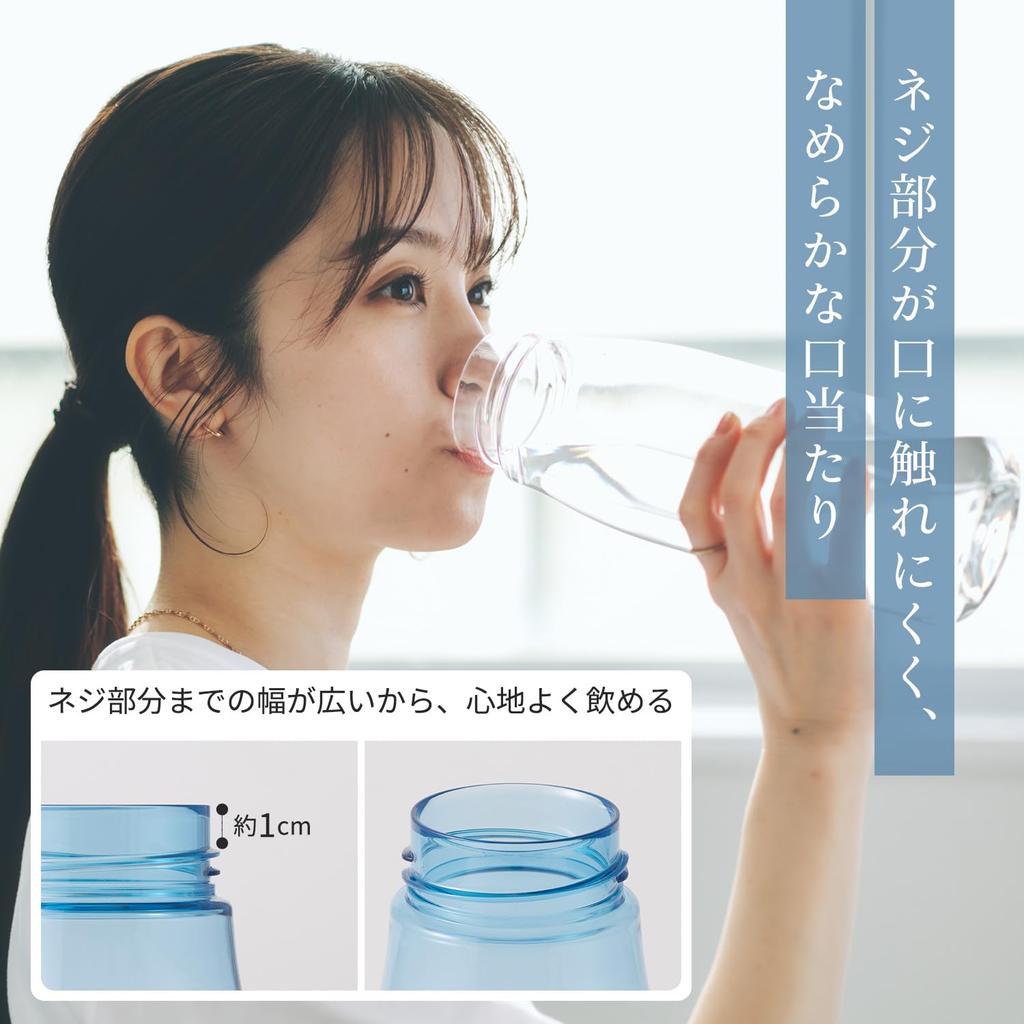 Marna Daily Water Bottle Smooth Taste Like a Glass Dishwasher Coral Red K819R (1L / Packingless) (Lightweight / Safe)