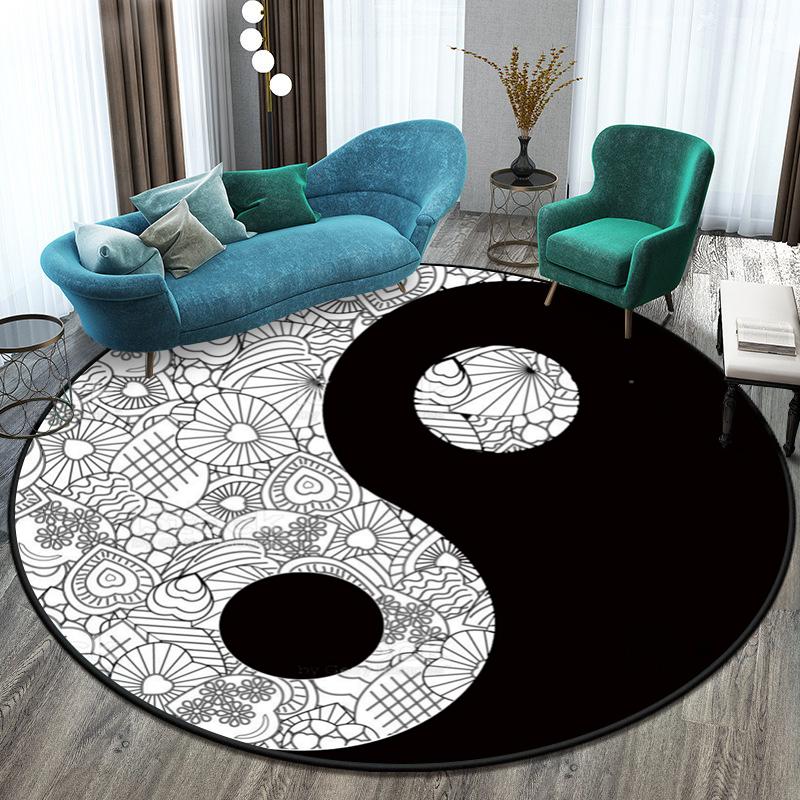 Schéma Tai Chi Bagua Kruhová podložka na koberce Malé koberečky do ložnice Koberec do umývárny Podložka pro domácí mazlíčky