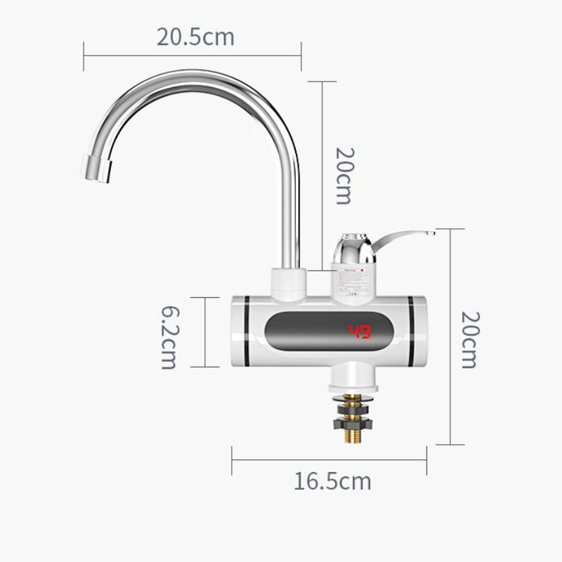 3000W High Power Electric Faucet Household Kitchen Instant Hot Water Heater Intelligent Digital Display Dual Use Faucet