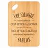 Cutting Board - PLANETEE - A Sylvaine Also Great - Bamboo 30x20x1 Cm - Hole Ø24 Mm - Engraved