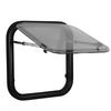 RV Window With Blackout Curtain 75° Opening Angle H500mm W500mm Cutout Push Out Window for RV Camper