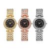Luxury Women Bracelet Watch Round Dial Quartz Analog Watch Sparkling Rhinestone Elegant Wristwatch for Daily Wear Party Office