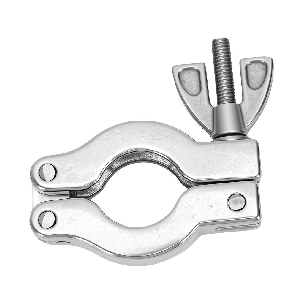 4 Pezzi Morsetto a Vuoto KF16 con Anello di Centratura e O-ring in FKM Acciaio Inossidabile 304 Morsetto a Cerniera con Dado Alato