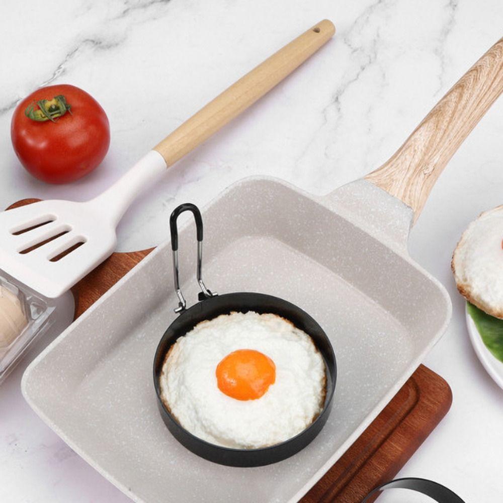 6pcs Round Fried Egg Rings Nonstick Pancake Mold Household Hamburger Patties Mold  Frying Pan