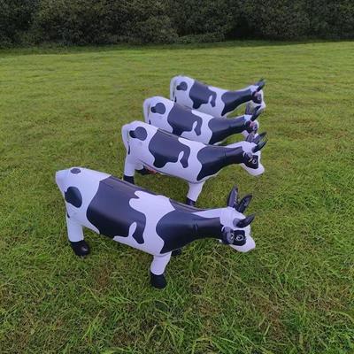 Juguete inflable con forma de vaca, globo, fácil de inflar, gran accesorio de granja para el hogar de verano.