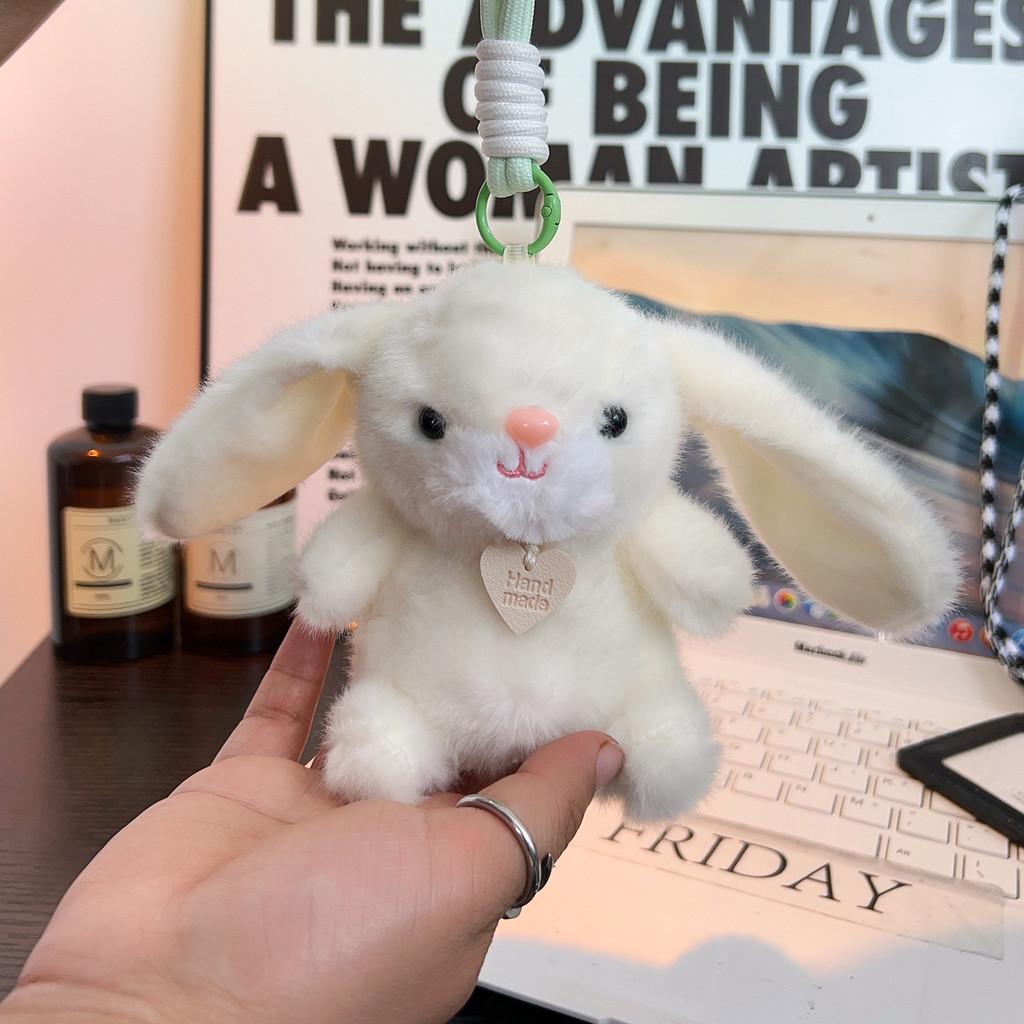 Heart Shaped Bunny Plush Toy With Keyring For Backpacks And Gifts