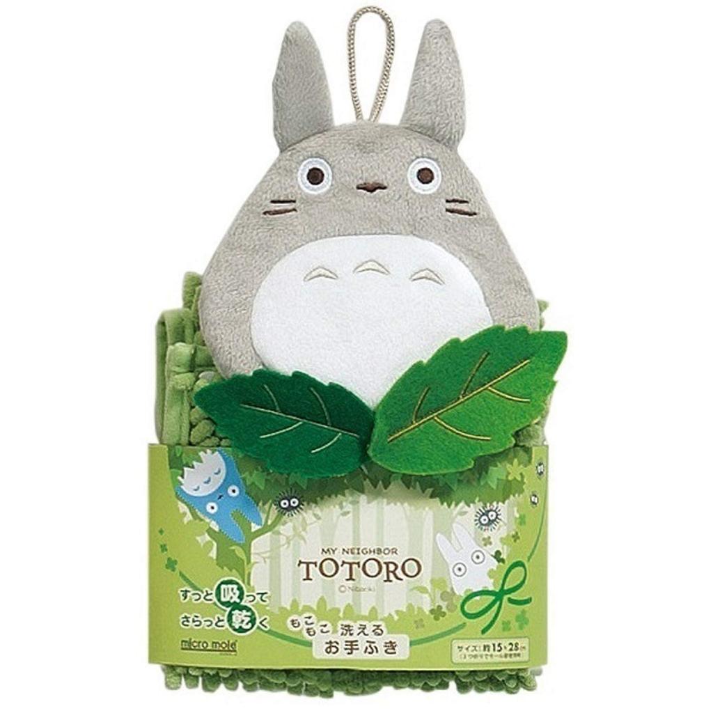 Senko My Neighbor Totoro Forest Totoro Hand Towel, Approx. 15 x 28 cm (when using the mall), Green, Absorbent, Quick-Drying Microfiber, 91184