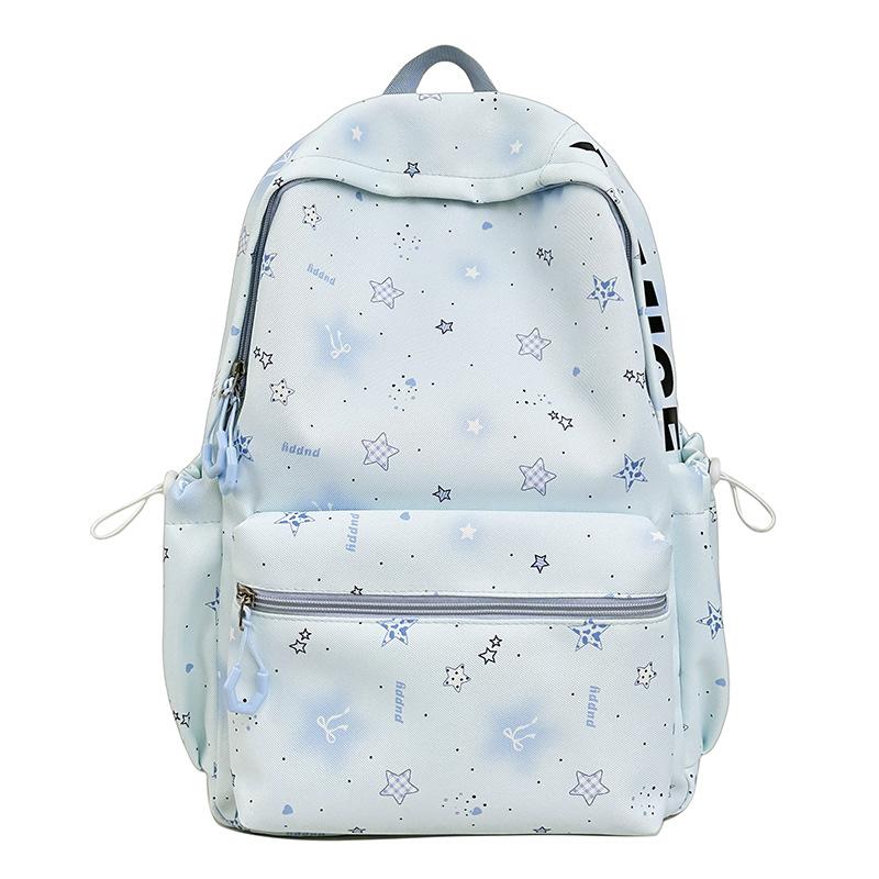 Schoolbag new high-value Japanese ins sweet star backpack junior high school student schoolbag women's light commuter backpack tide