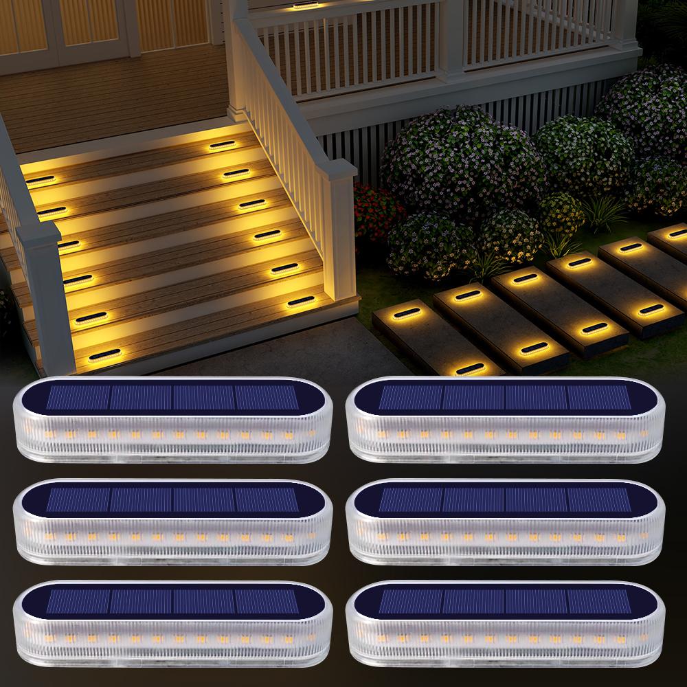 Best Selling Unique Solar LED Landscape Ground Lamp Waterproof IP68 Outdoor Fence Patio Dock Step Light Wireless Deck