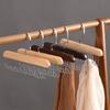 2pcs Multifunctional Wooden Clothes Hanger With 8 Hooks Space Saving Closet Organizer For Belts, Ties, Bras, Tank Tops, Jeans And Trousers
