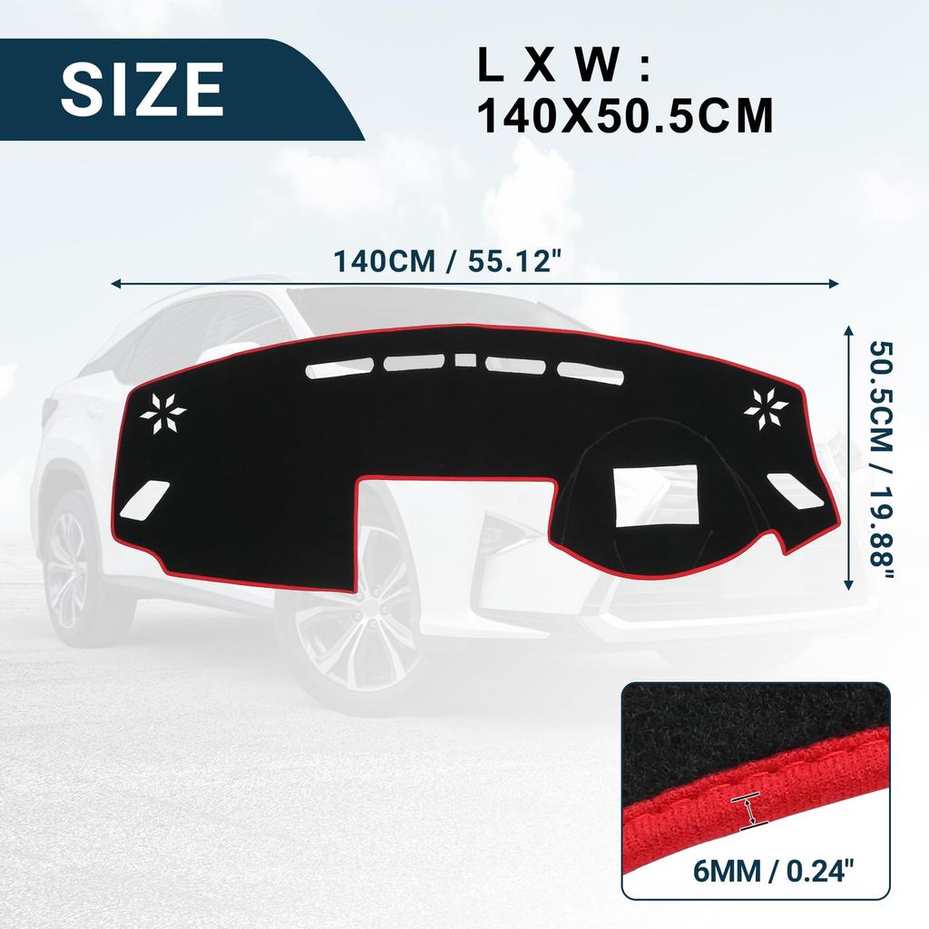 TUCKBOLD Front Dashboard Cover Mat for Mitsubishi Eclipse Cross Display 2017-2022, Anti-Slip Head-Up