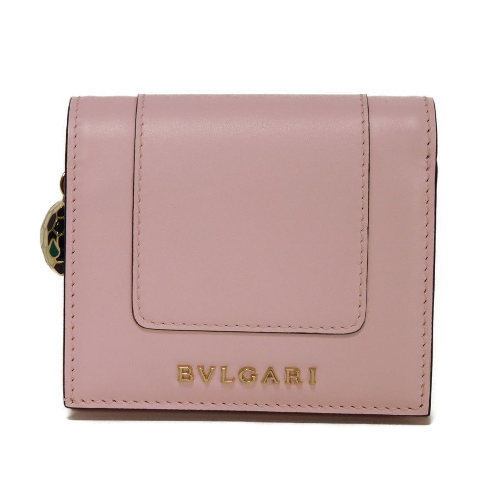 Used Serpenti Forever Compact Wallet (11679), 289061, 7942, Snakehead Bicolor RFID, Unused, Logo Pink, Women's from